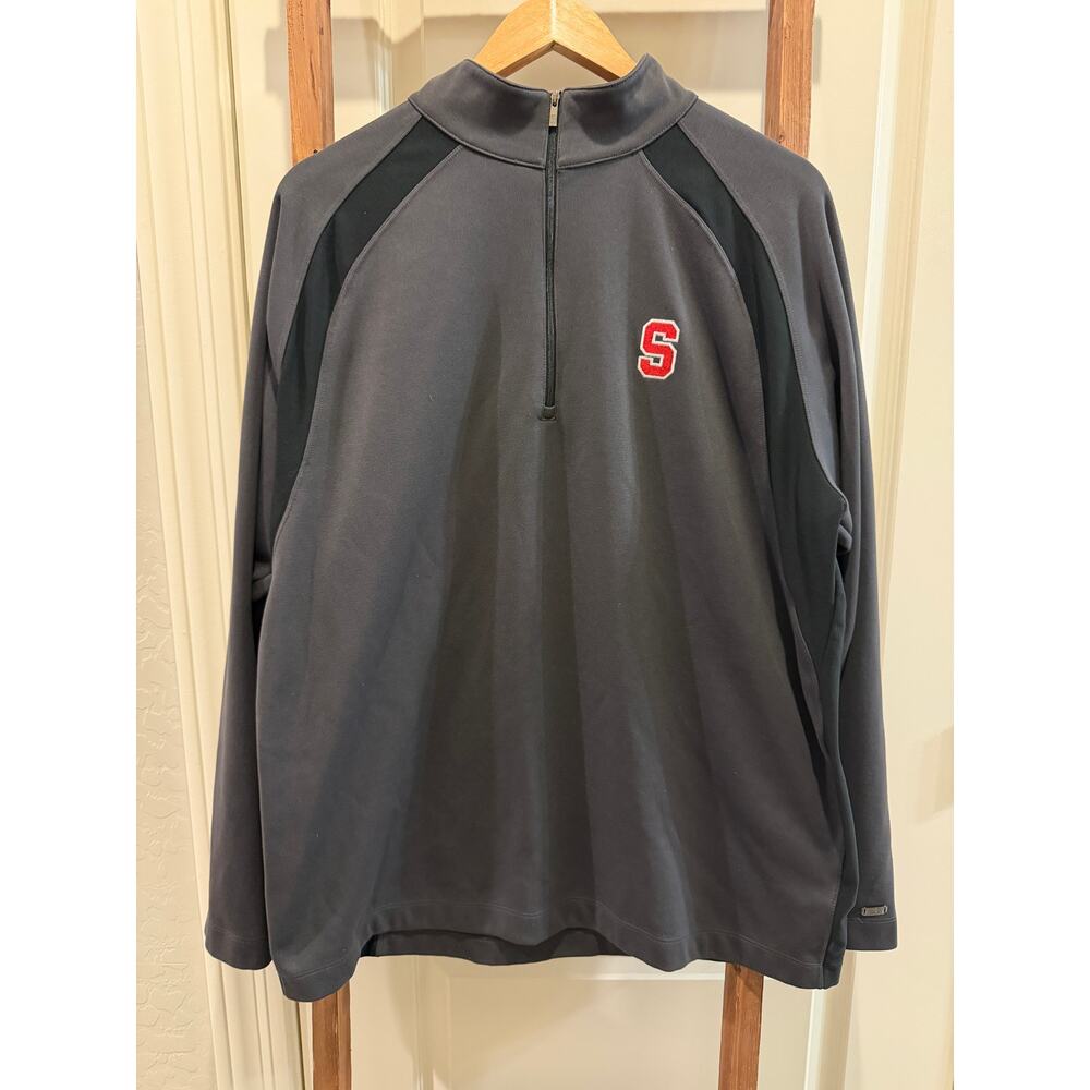 Nike Tiger Woods 1/4 Zip Pullover Golf Jacket XL Black Dri-Fit-Stanford-XL